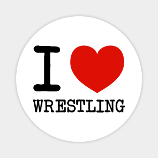 I heart wrestling Magnet